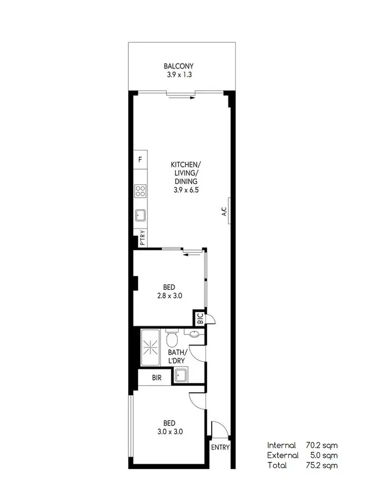 Floorplan of Homely apartment listing, 35/45 YORK STREET, Adelaide SA 5000