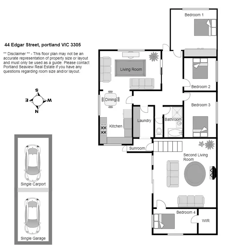 Floorplan of Homely house listing, 44 Edgar Street, Portland VIC 3305