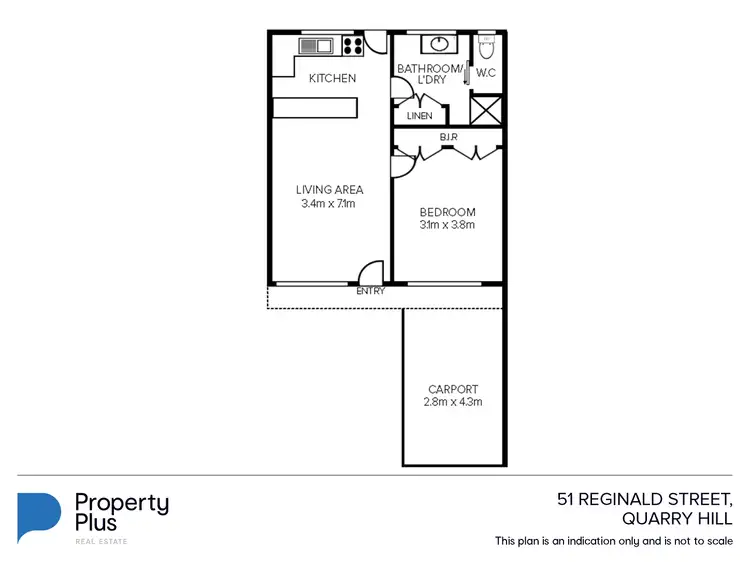 Floorplan of Homely townhouse listing, 51 Reginald Street, Quarry Hill VIC 3550