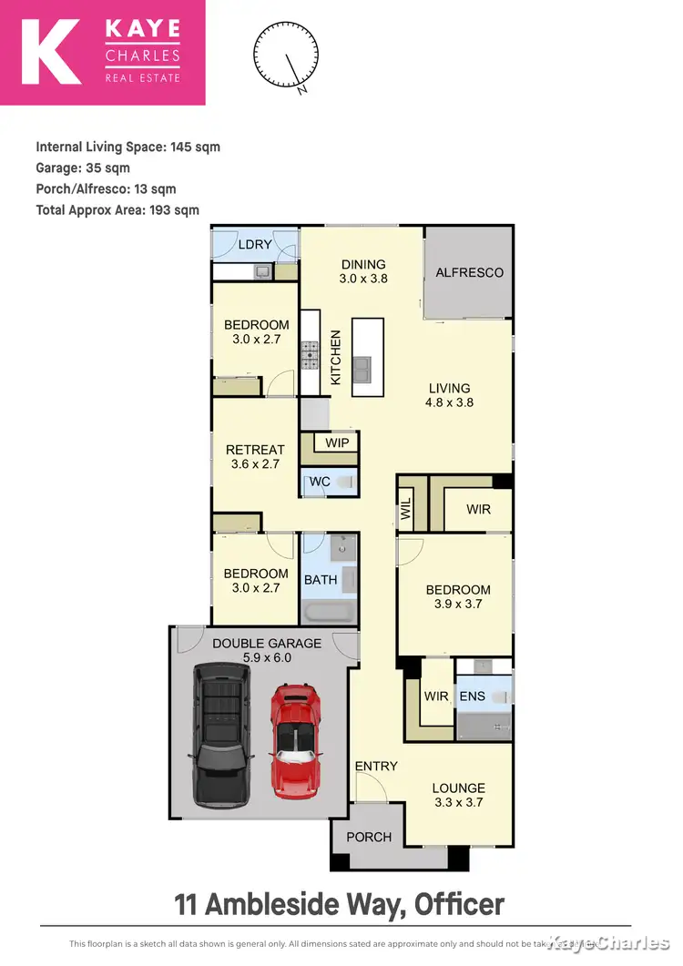 Floorplan of Homely house listing, 11 Ambleside Way, Officer VIC 3809