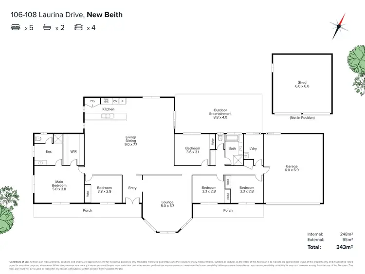 Floorplan of Homely rural property listing, 106 Laurina Drive, New Beith QLD 4124