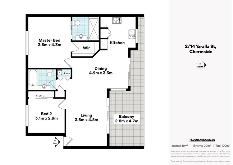 Floorplan of Homely unit listing, 2/14 Yaralla Street, Chermside QLD 4032