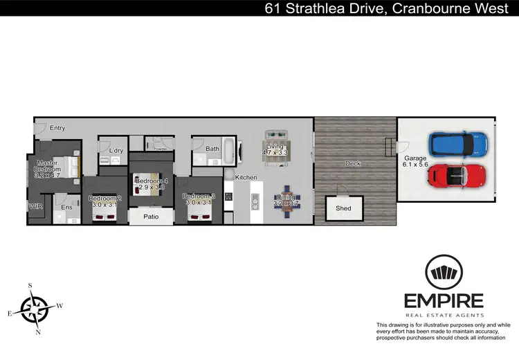 Floorplan of Homely house listing, 61 Strathlea Drive, Cranbourne West VIC 3977