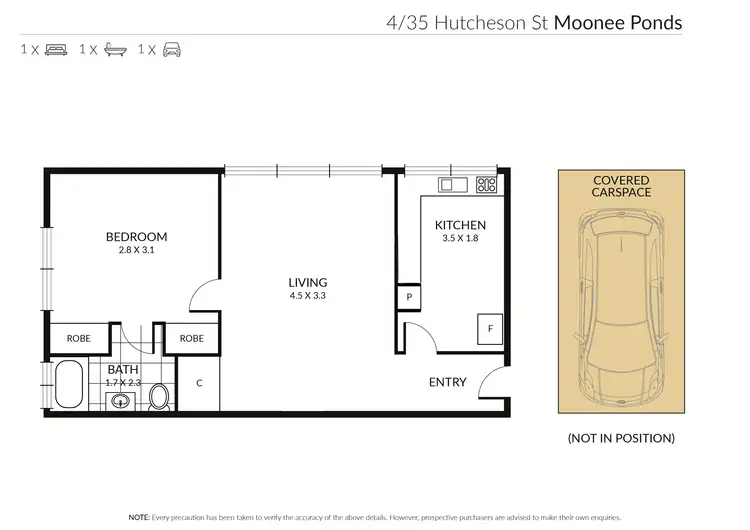 Floorplan of Homely apartment listing, 4/35 HUTCHESON STREET, Moonee Ponds VIC 3039
