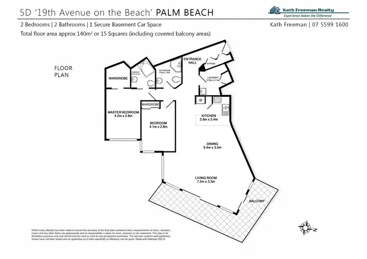 Floorplan of Homely unit listing, 7D/2 Nineteenth Avenue, Palm Beach QLD 4221