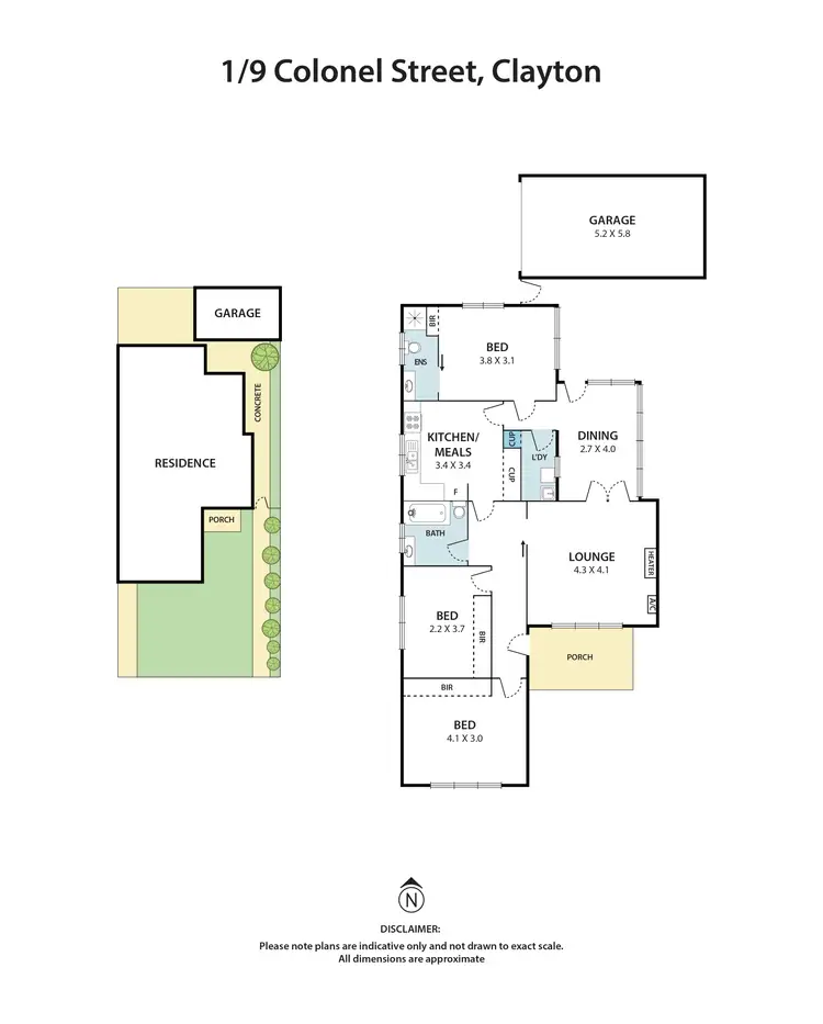 Floorplan of Homely unit listing, 1/9 Colonel Street, Clayton VIC 3168