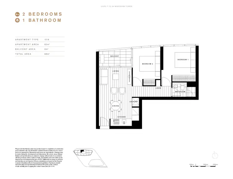 Floorplan of Homely apartment listing, 812N/889 Collins Street, Docklands VIC 3008
