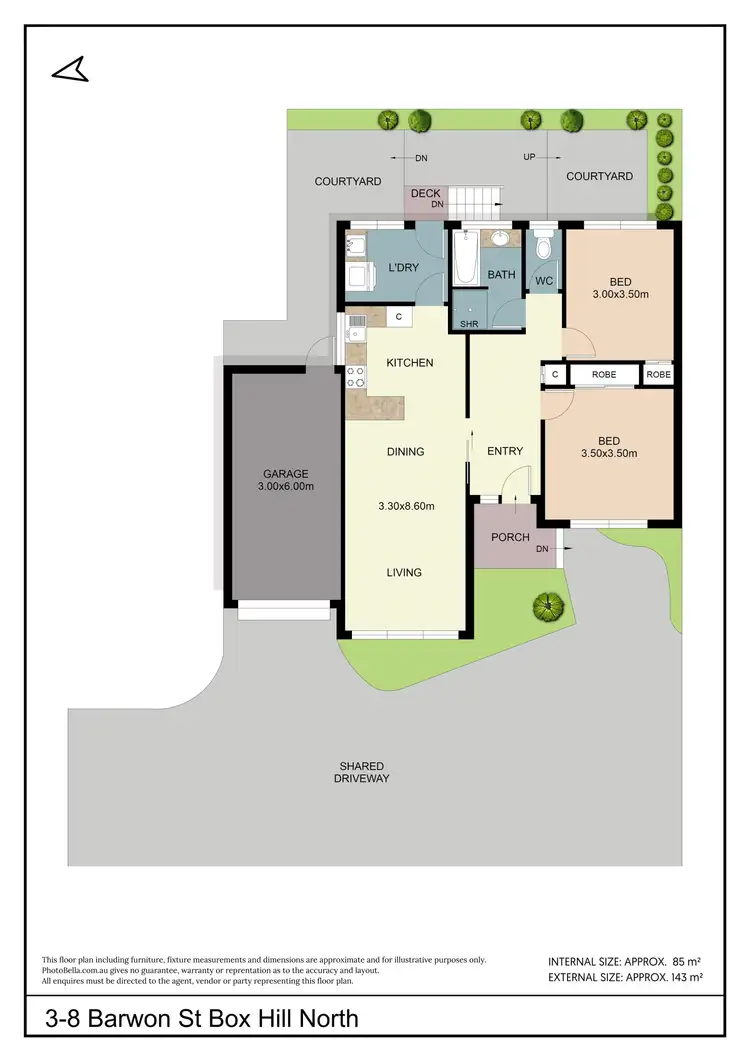 Floorplan of Homely unit listing, 3/8 Barwon Street, Box Hill North VIC 3129