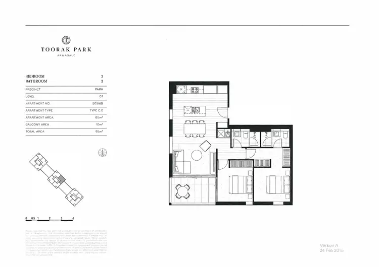 Floorplan of Homely apartment listing, 503/6b Evergreen Mews, Armadale VIC 3143