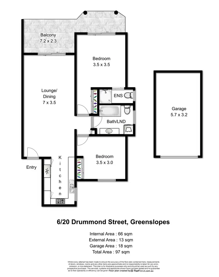 Floorplan of Homely apartment listing, 6/20 Drummond Street, Greenslopes QLD 4120