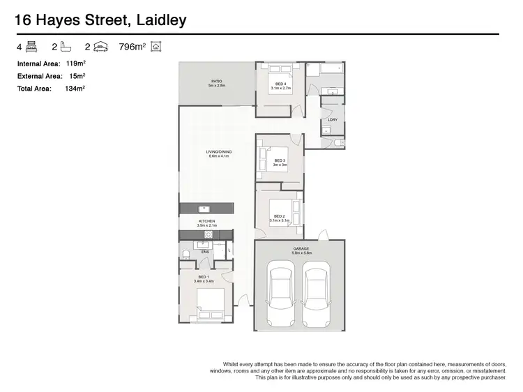 Floorplan of Homely house listing, 16 Hayes Street, Laidley QLD 4341