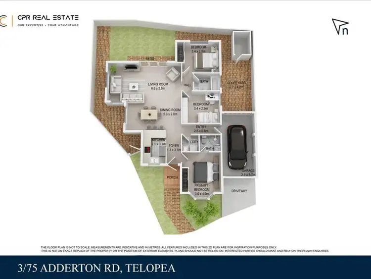 Floorplan of Homely villa listing, 3/73-75 Adderton Road, Telopea NSW 2117