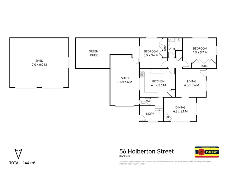 Floorplan of Homely house listing, 56 Holberton Street, Rockville QLD 4350