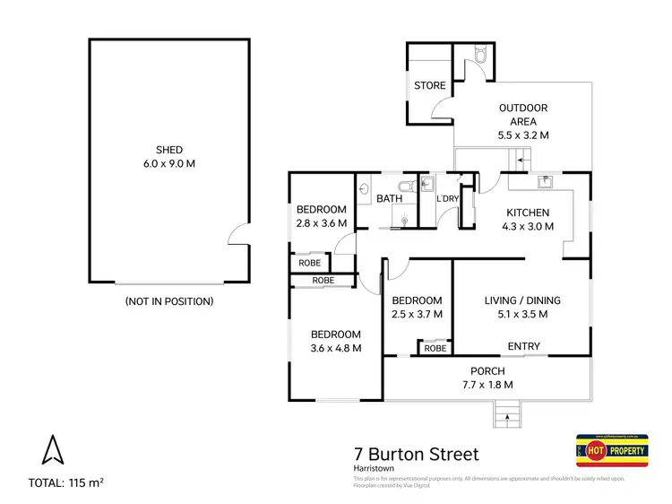 Floorplan of Homely house listing, 7 Burton Street, Harristown QLD 4350