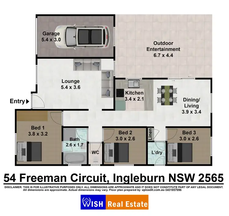 Floorplan of Homely house listing, 54 Freeman Circuit, Ingleburn NSW 2565