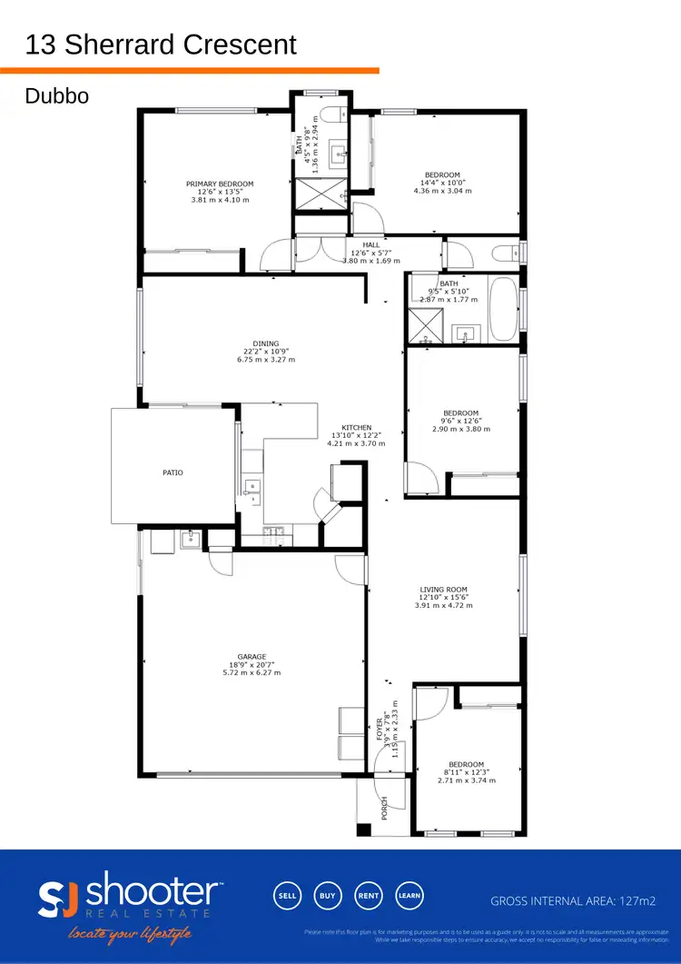 Floorplan of Homely house listing, 13 Sherrard Crescent, Dubbo NSW 2830