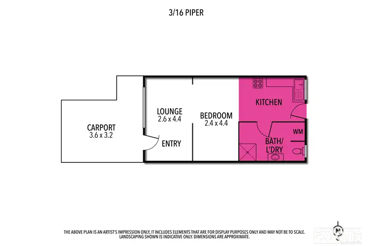 Floorplan of Homely unit listing, 3/16 Piper street, Yarrawonga VIC 3730
