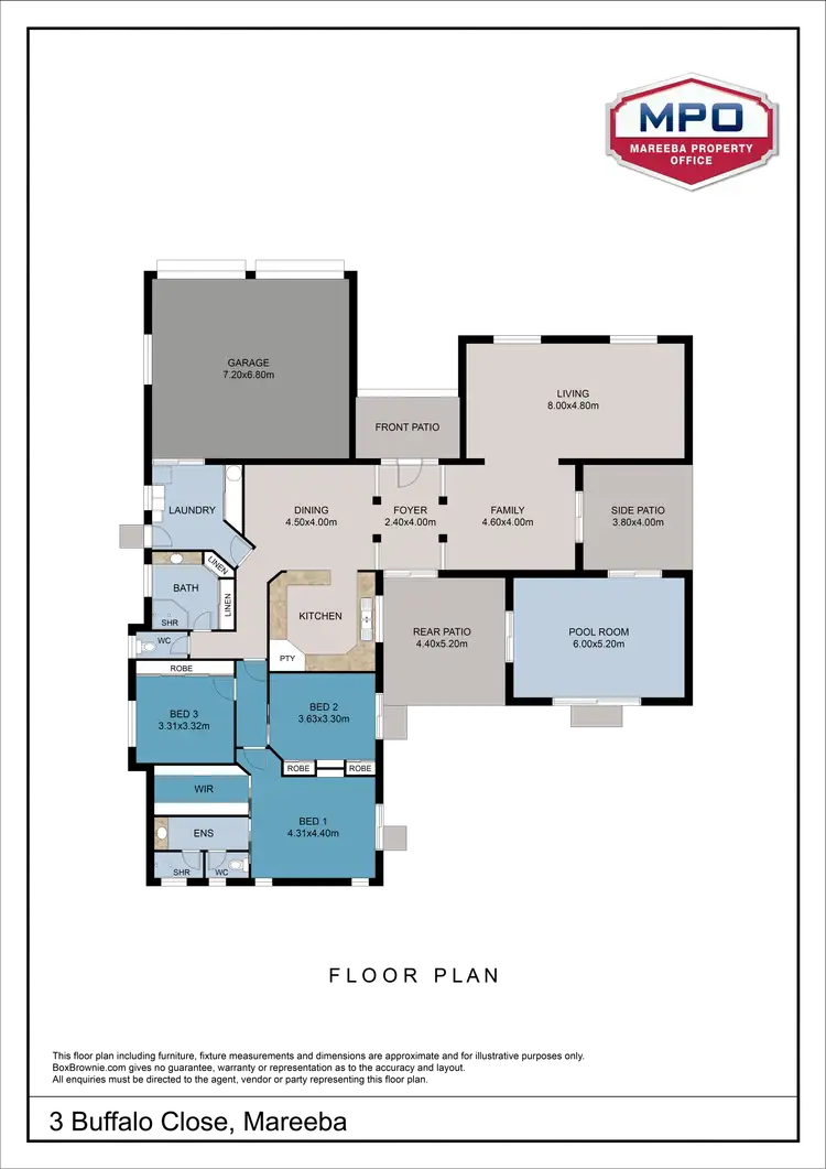 Floorplan of Homely house listing, 3 Buffalo Close, Mareeba QLD 4880