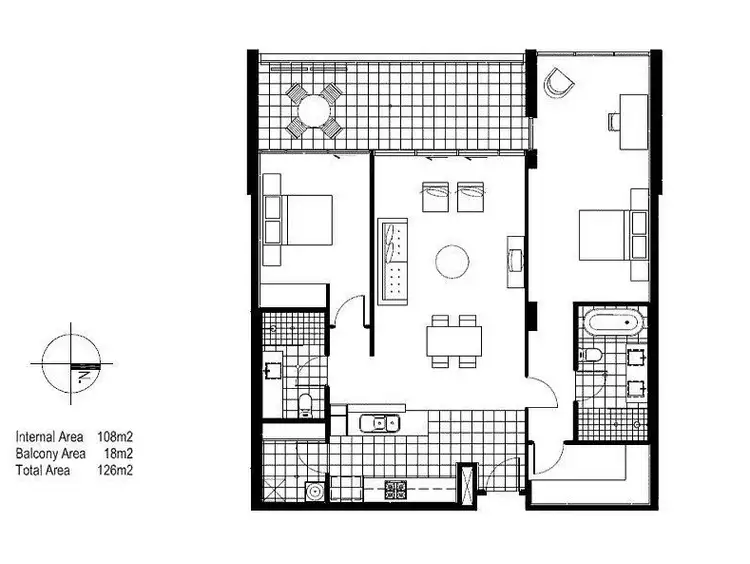 Floorplan of Homely apartment listing, 802/2 Oldfield Street, Burswood WA 6100