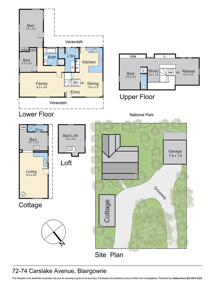 Floorplan of Homely house listing, 72-74 Carslake Avenue, Blairgowrie VIC 3942