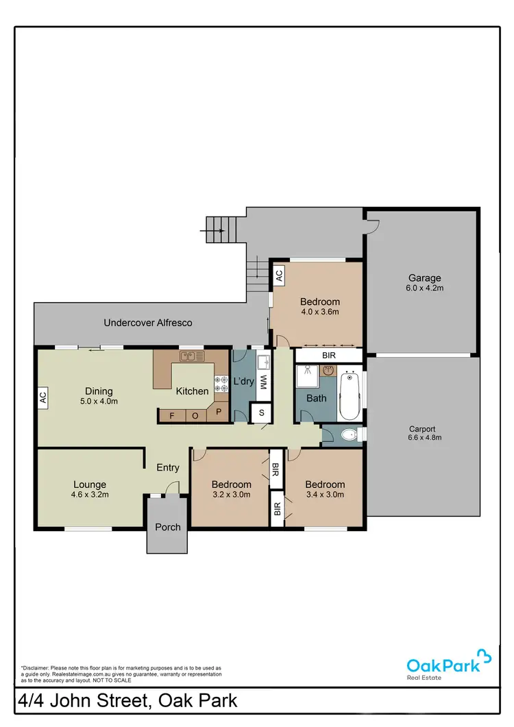 Floorplan of Homely villa listing, 4/4 John Street, Oak Park VIC 3046