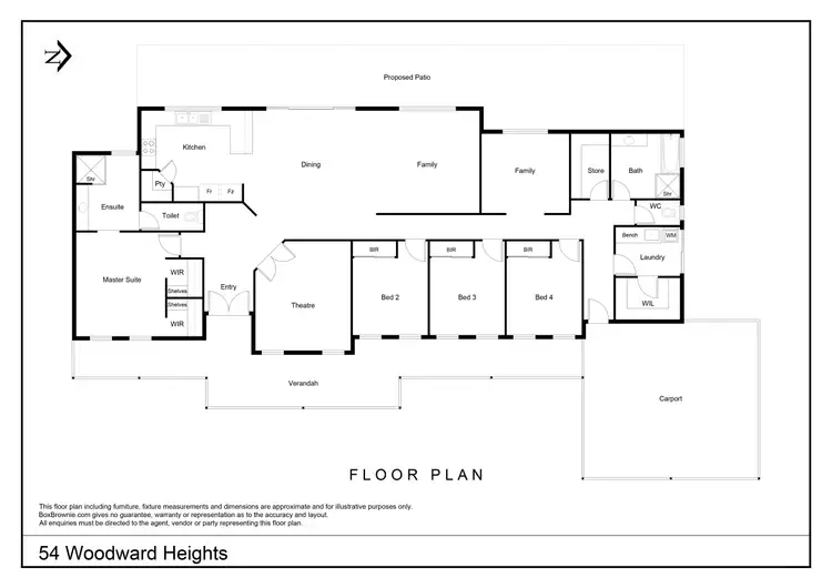 Floorplan of Homely house listing, 54 Woodward Heights, Denmark WA 6333