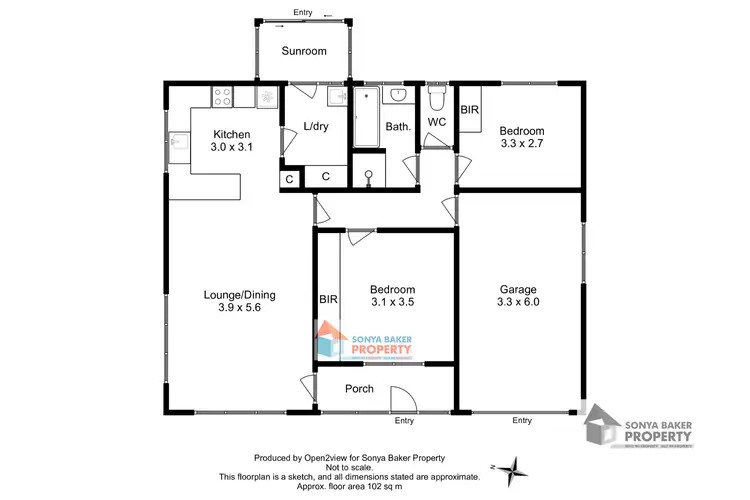 Floorplan of Homely unit listing, 1/18A Hogg Street, Wynyard TAS 7325
