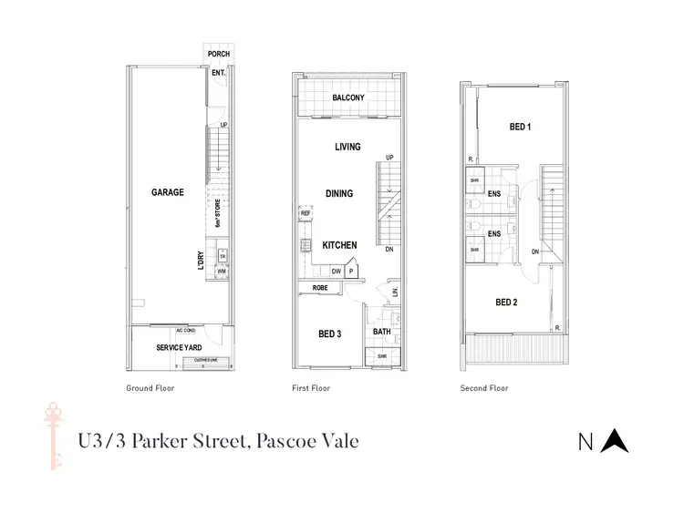 Floorplan of Homely townhouse listing, 3/3 Parker Street, Pascoe Vale VIC 3044
