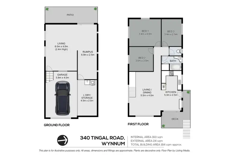 Floorplan of Homely house listing, 340 Tingal Road, Wynnum QLD 4178