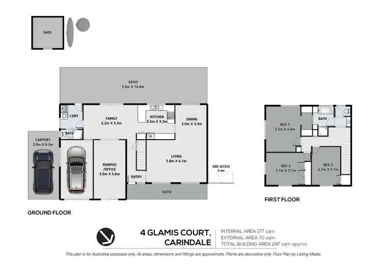 Floorplan of Homely house listing, 4 Glamis Court, Carindale QLD 4152