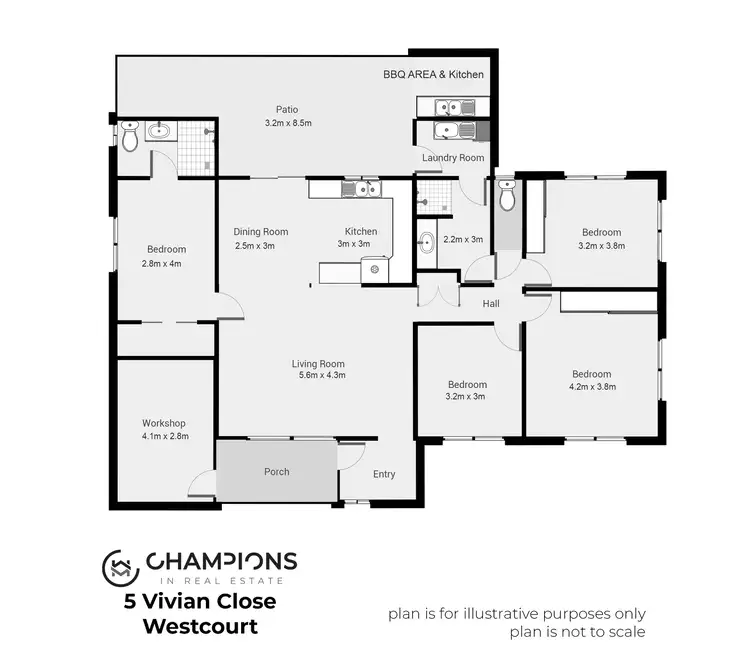 Floorplan of Homely house listing, 5 Vivian Close, Westcourt QLD 4870