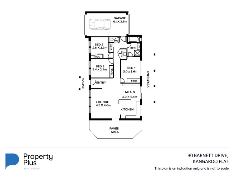 Floorplan of Homely townhouse listing, 30 Barnett Drive, Kangaroo Flat VIC 3555