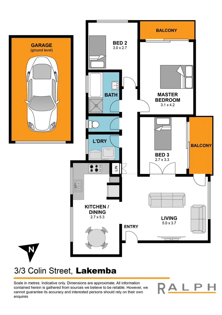 Floorplan of Homely unit listing, 3/3 Colin Street, Lakemba NSW 2195