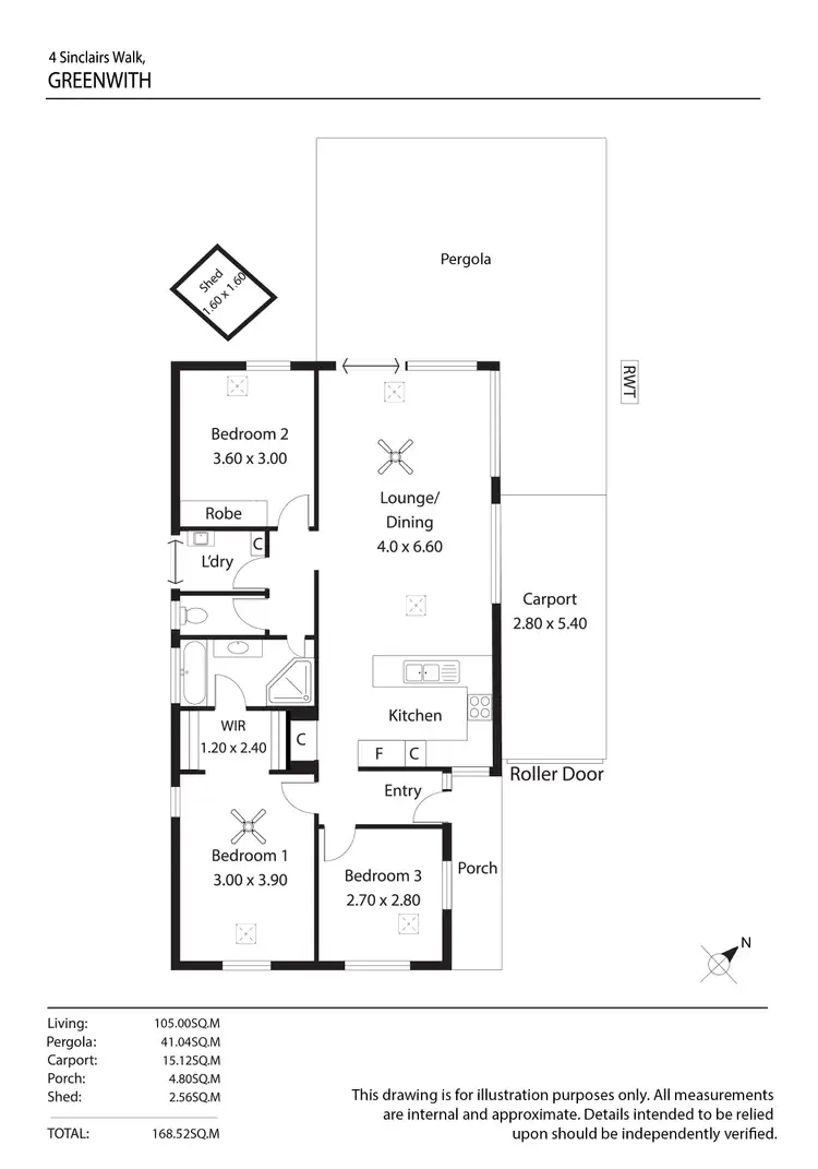 Floorplan of Homely house listing, 4 Sinclairs Walk, Greenwith SA 5125