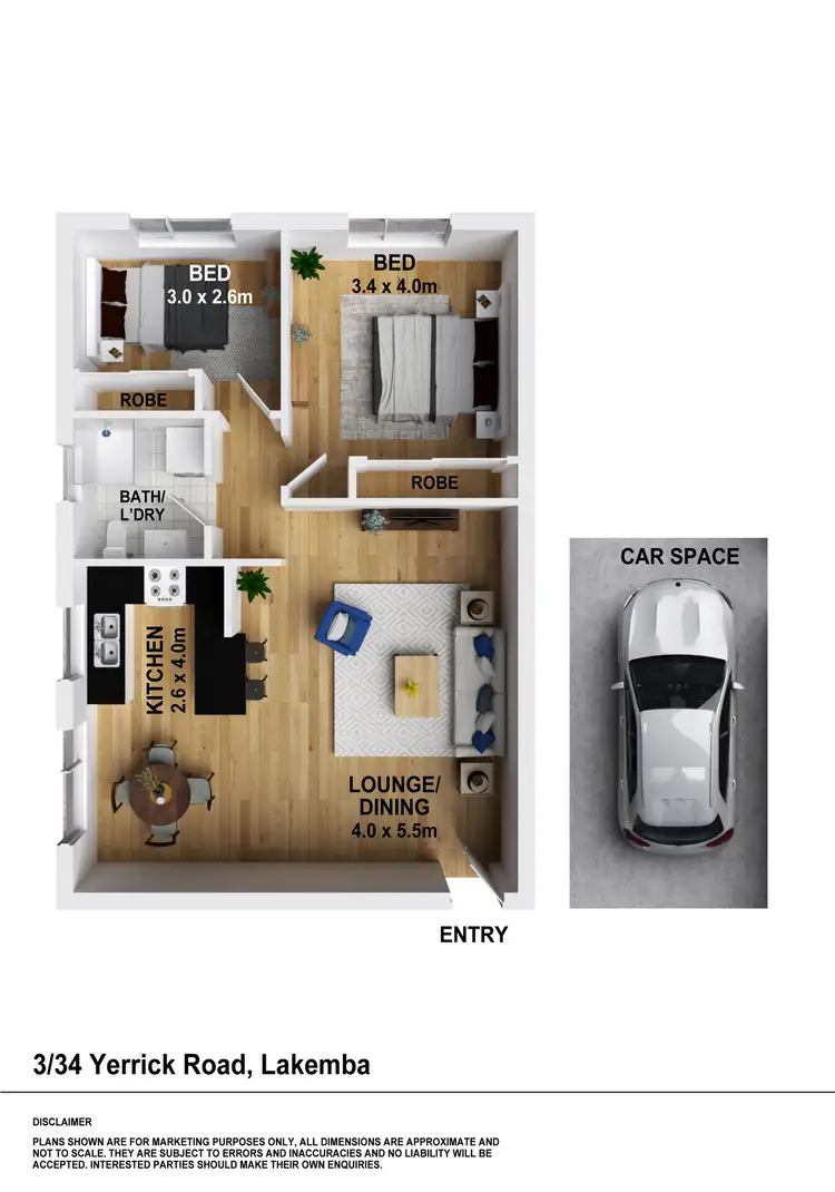 Floorplan of Homely unit listing, 3/34 Yerrick Road, Lakemba NSW 2195