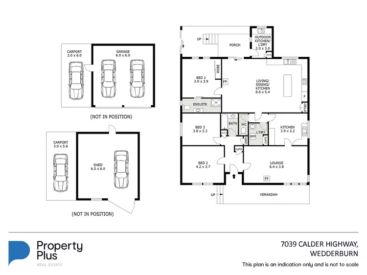 Floorplan of Homely rural property listing, 7039 Calder Highway, Wedderburn VIC 3518