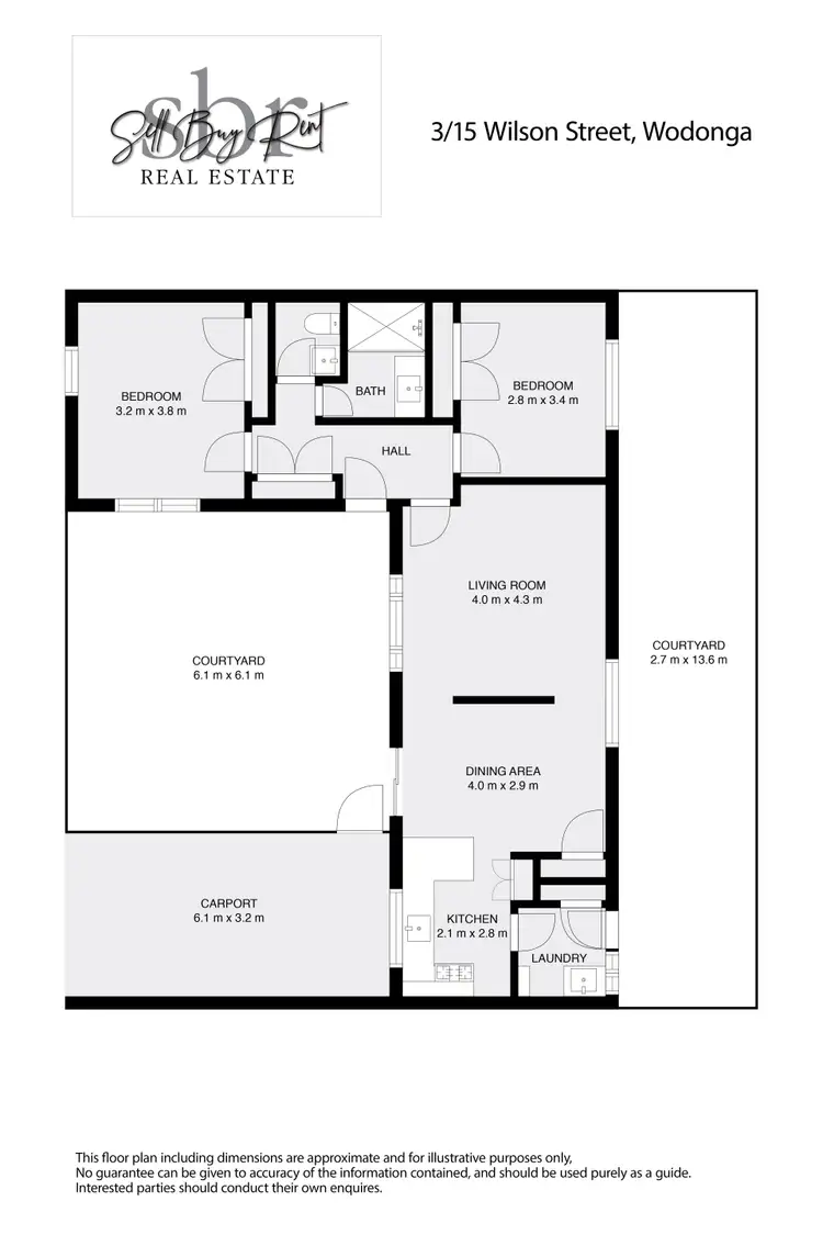 Floorplan of Homely unit listing, 3/15 WILSON STREET, Wodonga VIC 3690
