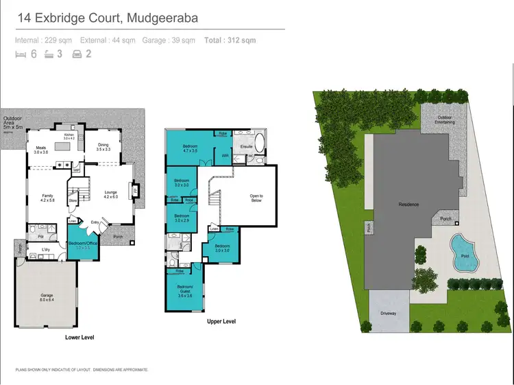 Floorplan of Homely house listing, 14 EXBRIDGE COURT, Mudgeeraba QLD 4213