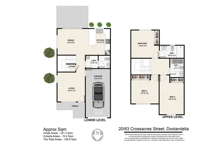Floorplan of Homely townhouse listing, 20/15 Grandly Street, Doolandella QLD 4077