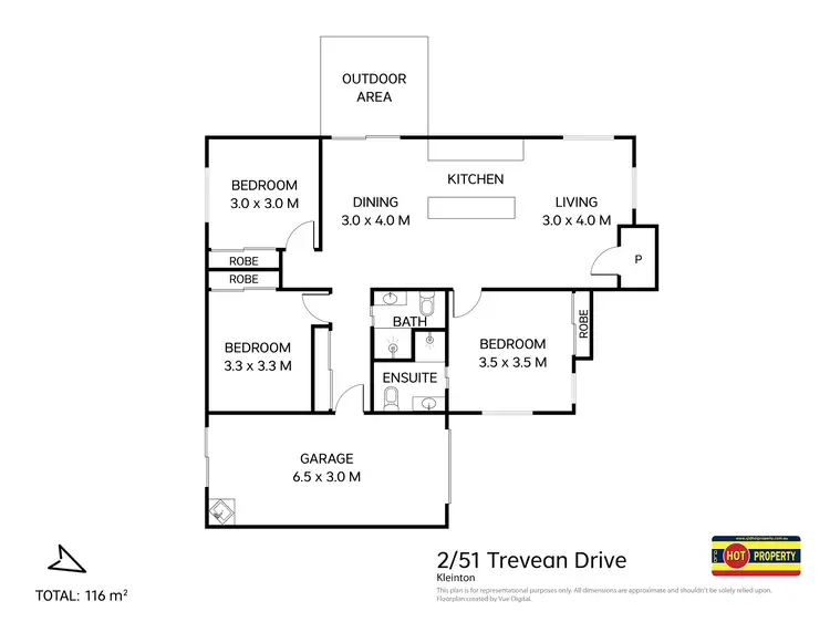 Floorplan of Homely unit listing, Unit 2/51 Trevean Drive, Kleinton QLD 4352