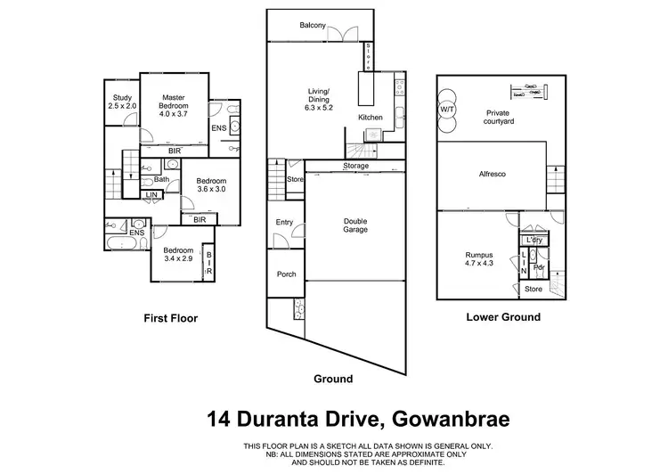 Floorplan of Homely house listing, 14 Duranta Drive, Gowanbrae VIC 3043