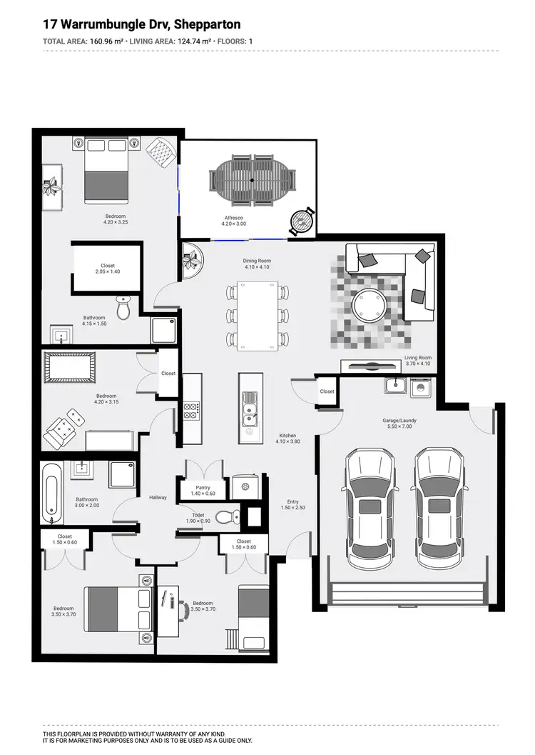 Floorplan of Homely house listing, 17 Warrumbungle Drive, Shepparton VIC 3630