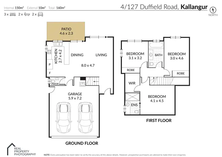 Floorplan of Homely townhouse listing, 127 Duffield Road, Kallangur QLD 4503