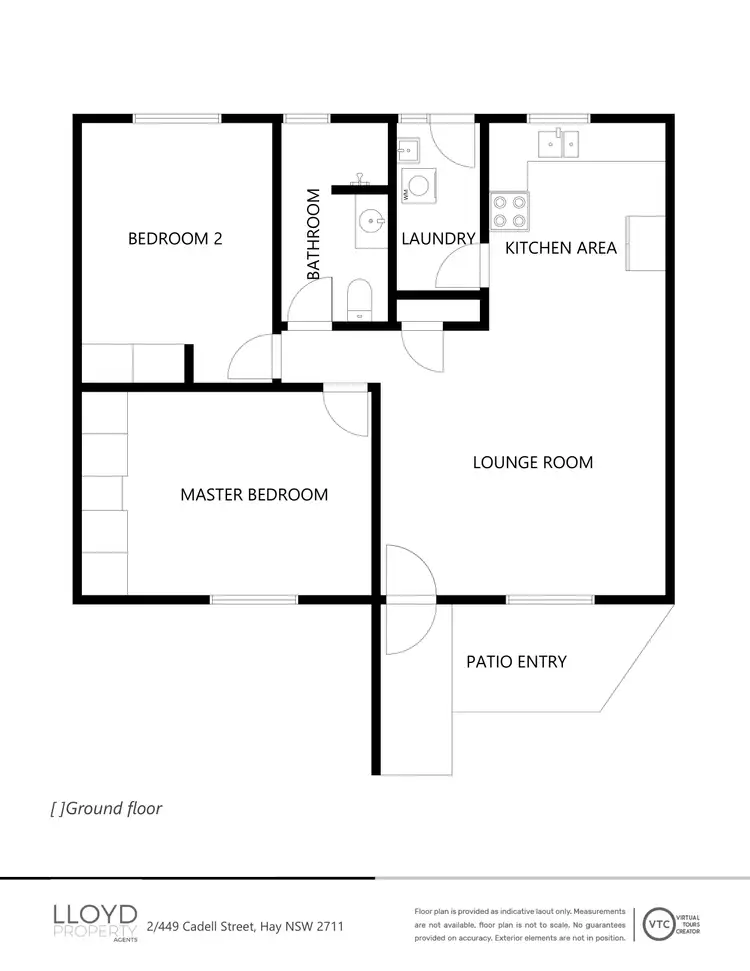Floorplan of Homely unit listing, 2/449 CADELL STREET, Hay NSW 2711