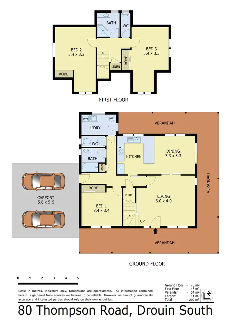Floorplan of Homely rural property listing, 80 Thompson Road, Drouin South VIC 3818