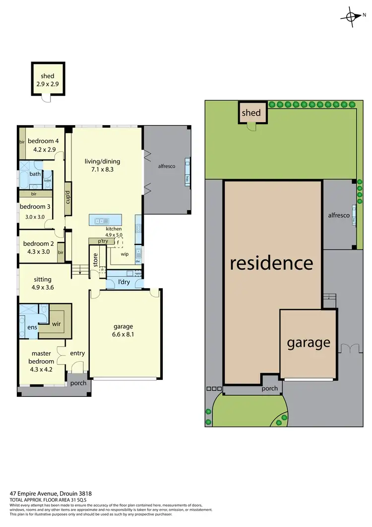 Floorplan of Homely house listing, 47 EMPIRE AVENUE, Drouin VIC 3818