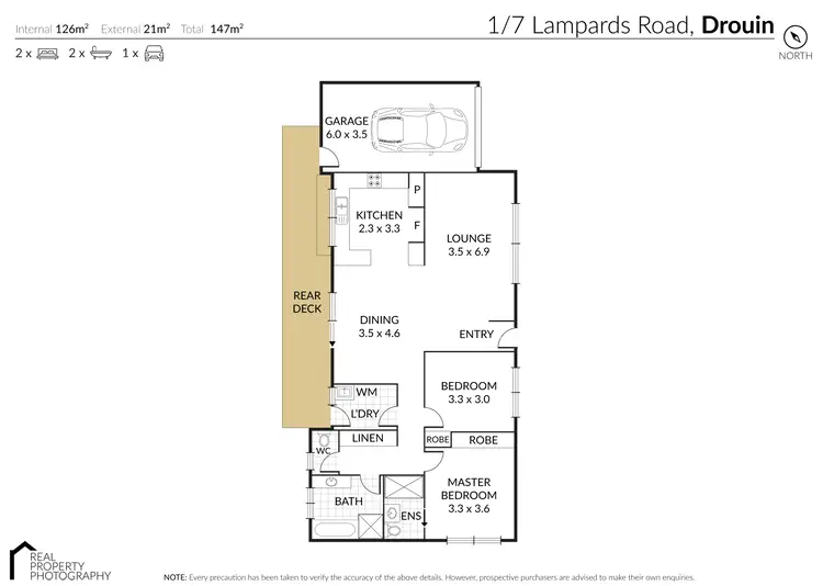Floorplan of Homely unit listing, 1/7 Lampard Rd, Drouin VIC 3818