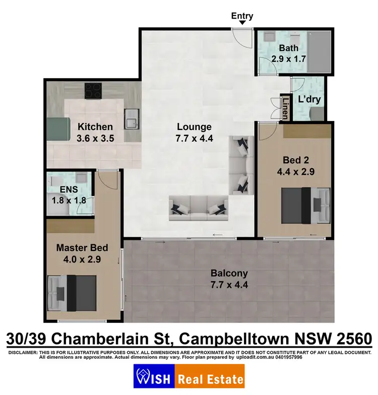 Floorplan of Homely apartment listing, 30/39 Chamberlain Street, Campbelltown NSW 2560
