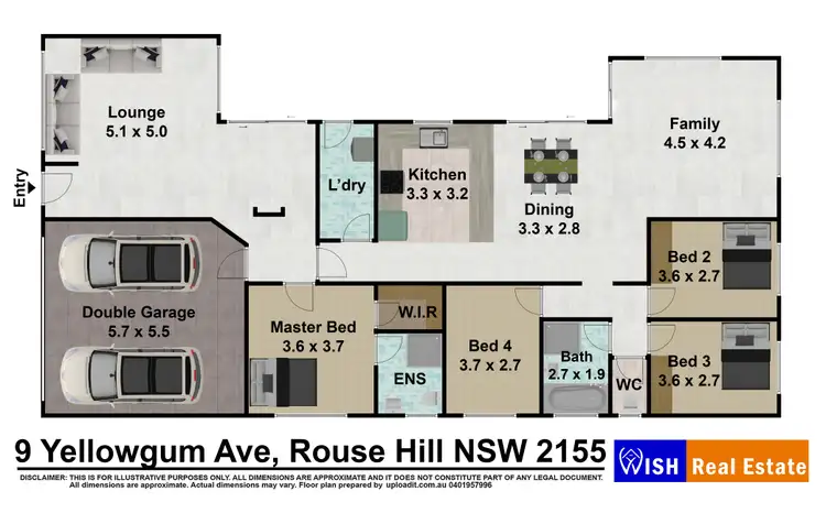 Floorplan of Homely house listing, 9 Yellowgum Avenue, Rouse Hill NSW 2155