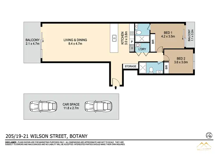 Floorplan of Homely apartment listing, 205/19 Wilson Street, Botany NSW 2019
